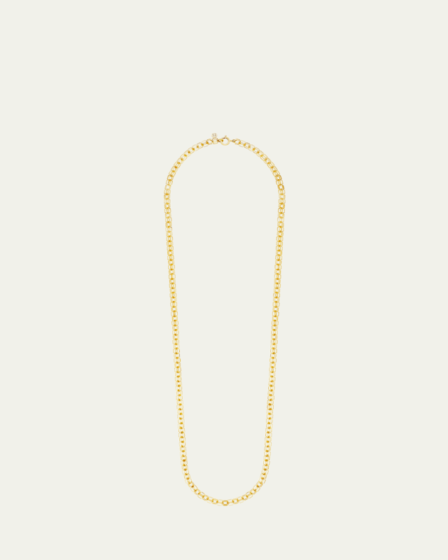 18K Yellow Gold B HOME Small Link Necklace, 8mm